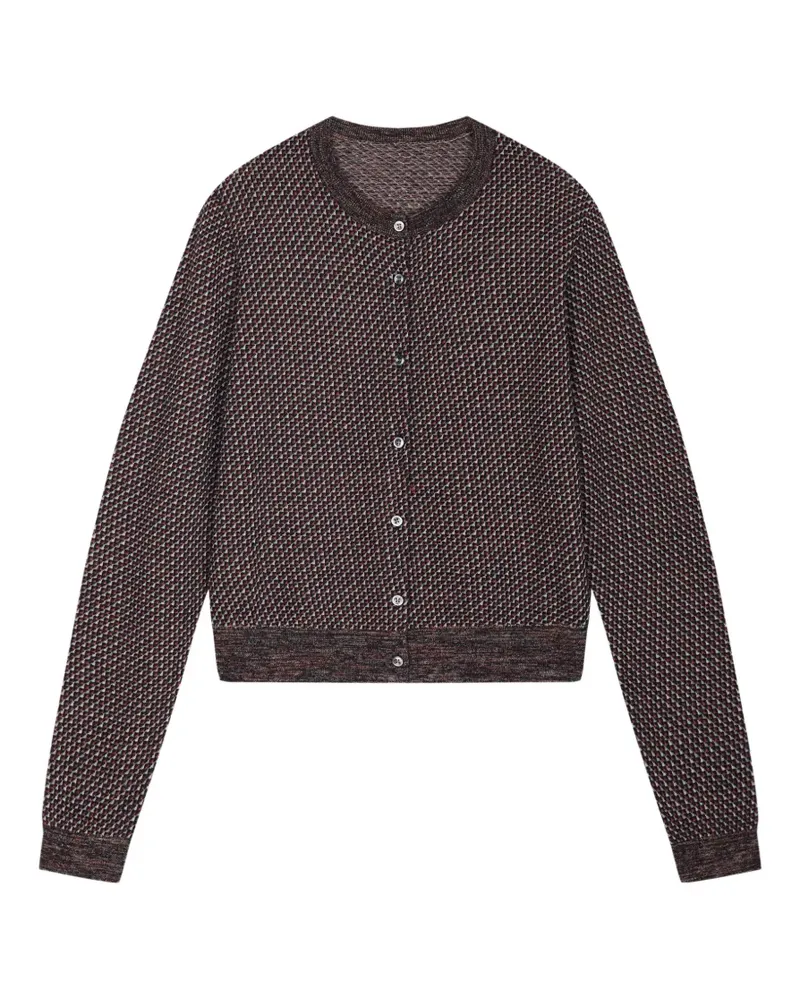 JNBY Geometrisch gemusterter Cardigan - Braun Braun