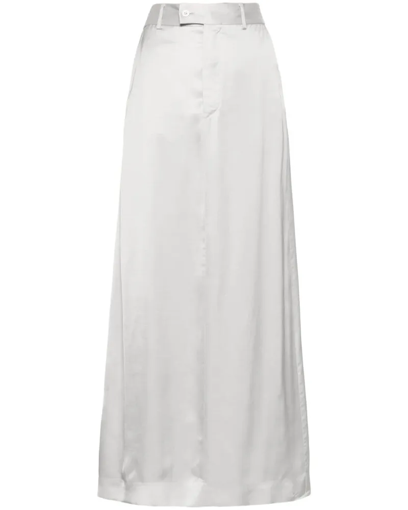 Maison Margiela Wickelrock aus Satin - Silber Silber