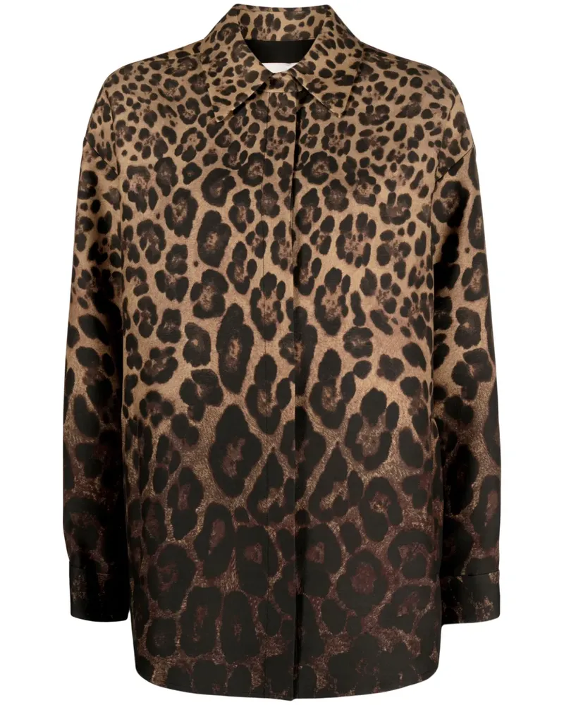 Valentino Garavani Jacke mit Leoparden-Print - Braun Braun