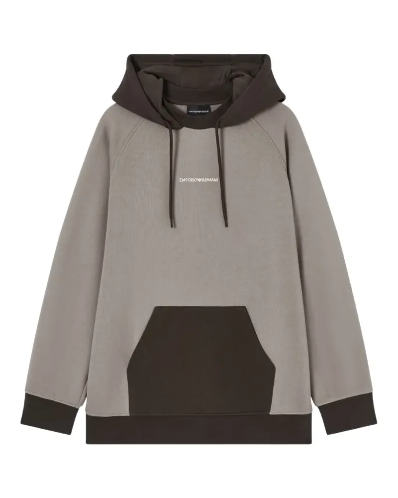 Emporio Armani logo-detail hoodie - Nude Nude