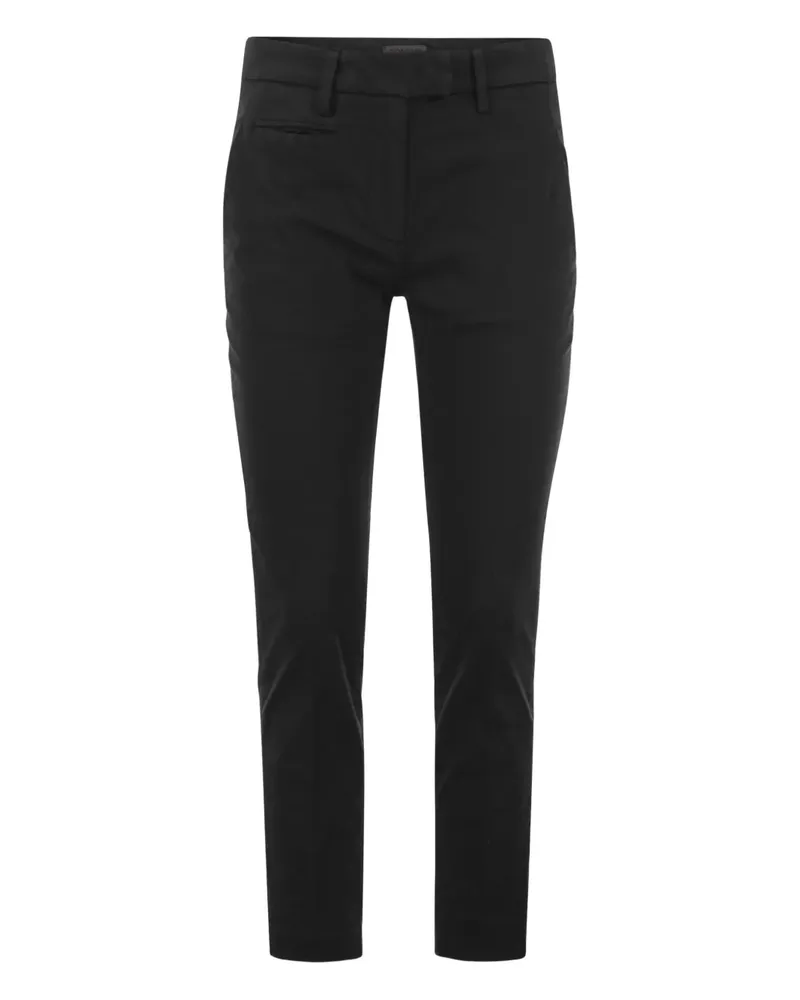 Dondup Perfect Hose mit eingefasstem Logo - Schwarz Schwarz