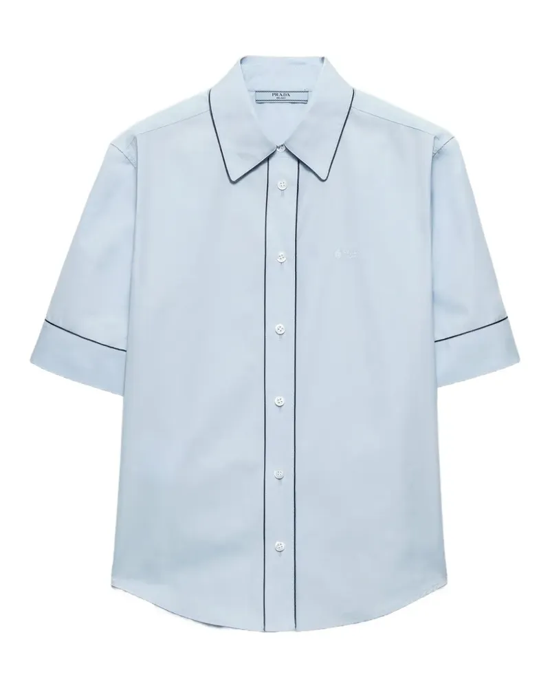 Prada Hemd aus Popeline - Blau Blau