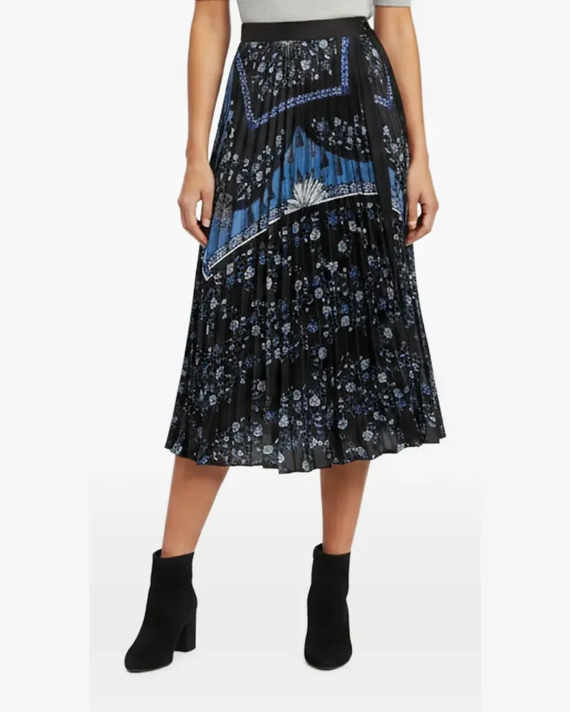 Sandro Midirock mit Blumenprint - Schwarz Schwarz