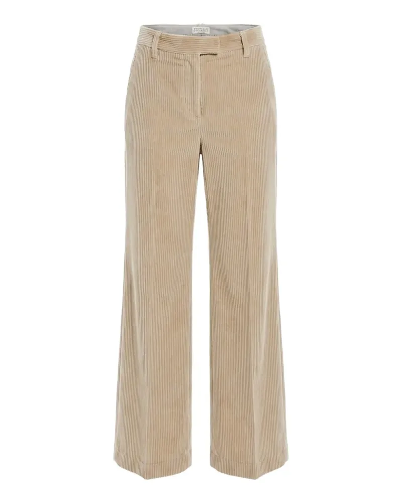 Brunello Cucinelli Gerade Hose mit Cord-Effekt - Nude Nude