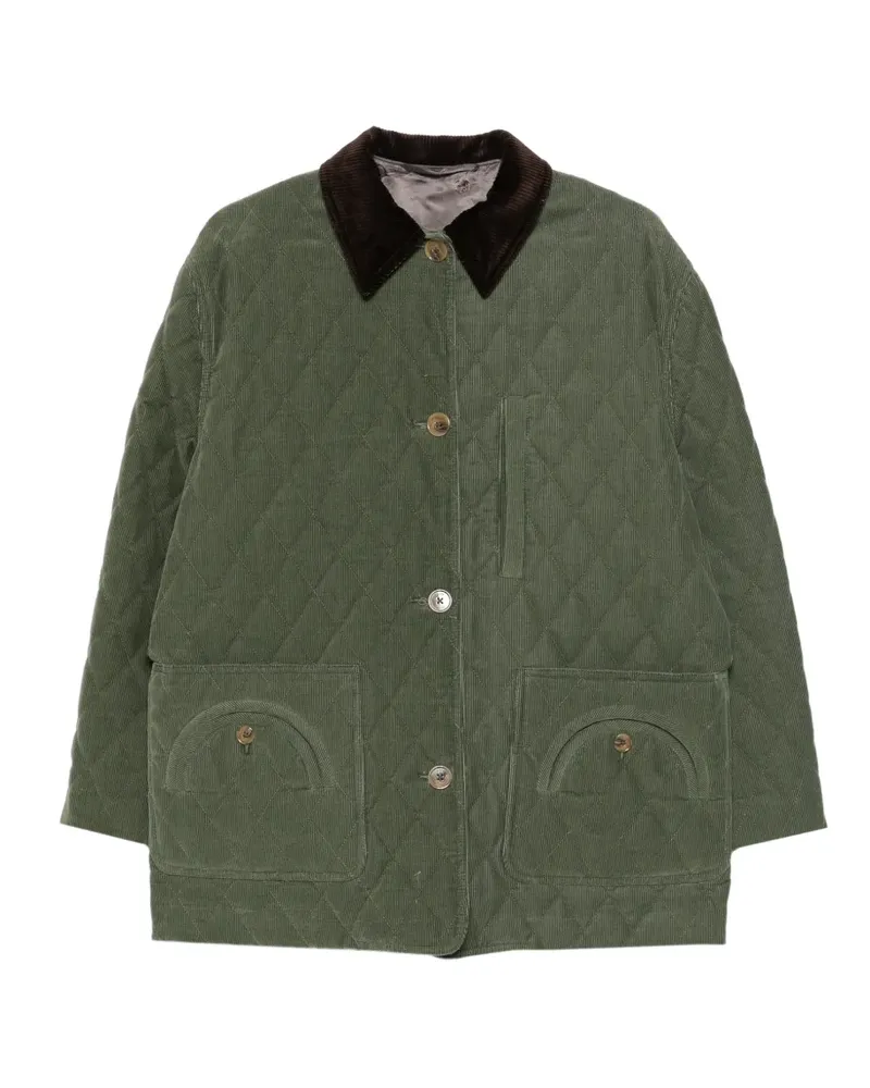 Blazé Milano Steppjacke mit Cordkragen - Grün Grün