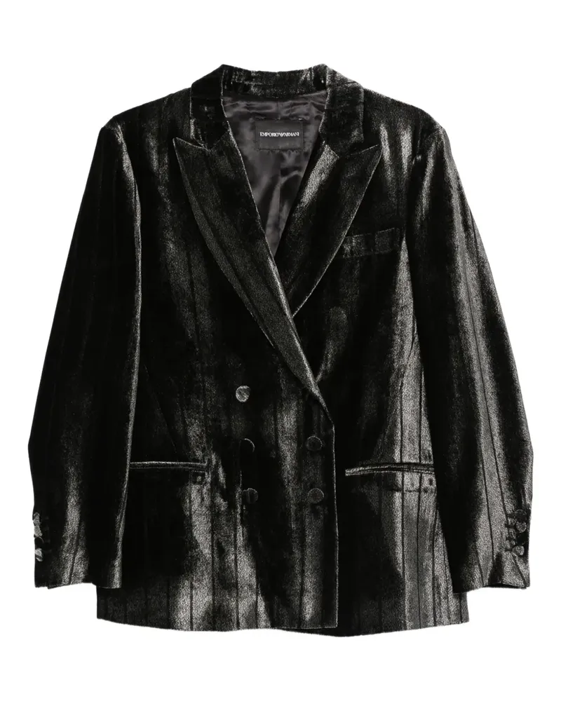 Emporio Armani Doppelreihiges Sakko - Schwarz Schwarz