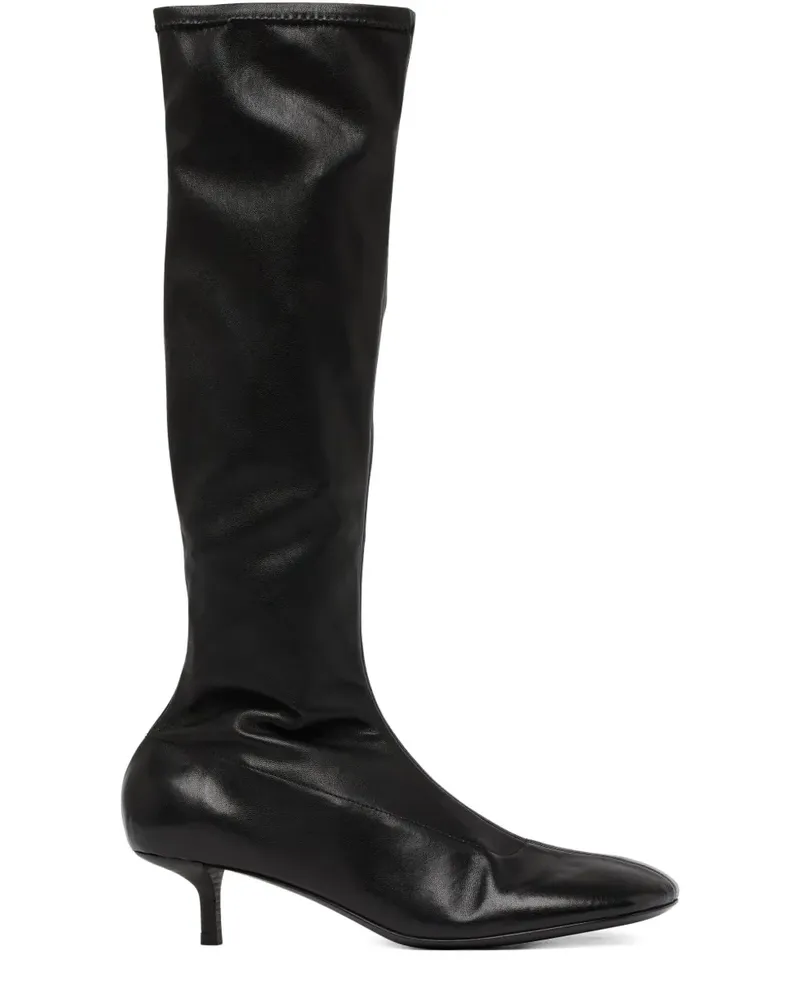 Marsèll Kitten-Heel-Stiefel aus Leder - Schwarz Schwarz