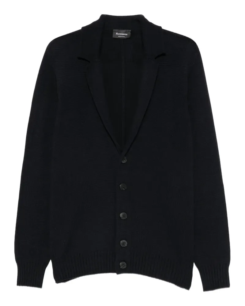 Arovescio Cardigan mit fallendem Revers - Blau Blau