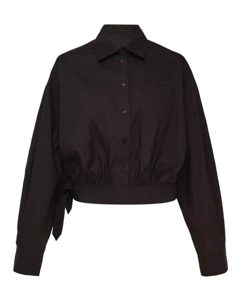 MSGM embellished cropped blouse - Schwarz Schwarz
