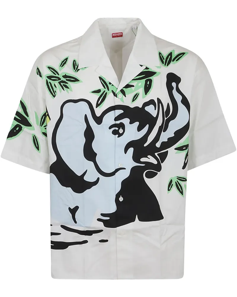 Kenzo Jungle Elephant Hemd - Weiß Weiß