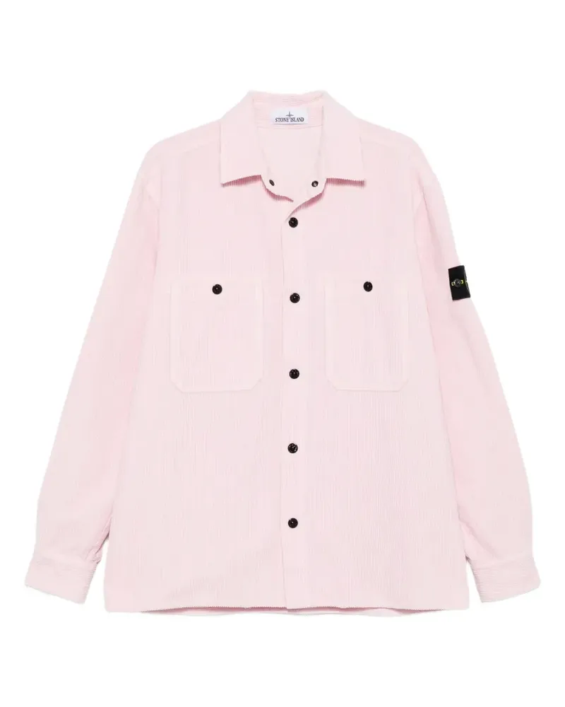 Stone Island Hemd aus Cord mit aufgesetzter Tasche - Rosa Rosa