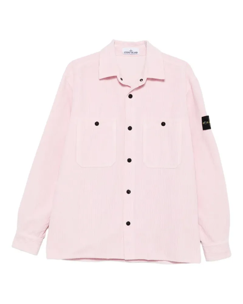 Stone Island corduroy patch-pocket shirt - Rosa Rosa