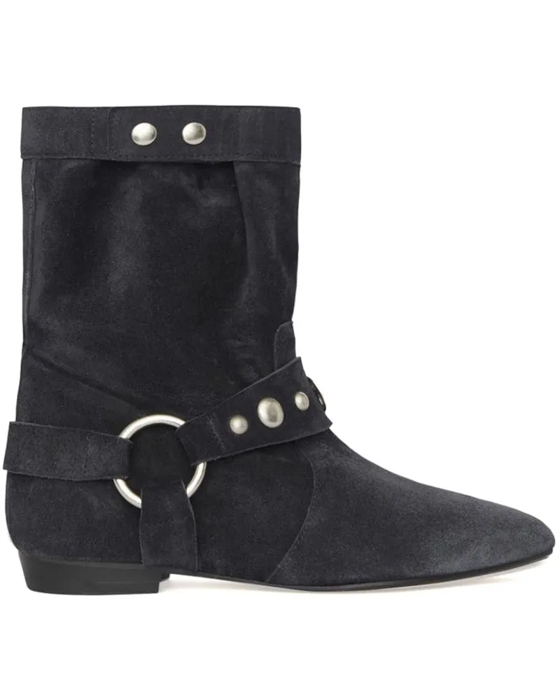 Isabel Marant Stania Wildlederstiefel mit Nieten - Schwarz Schwarz