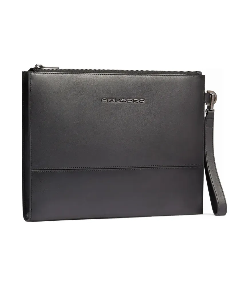 Piquadro zip wristlet clutch bag - Schwarz Schwarz