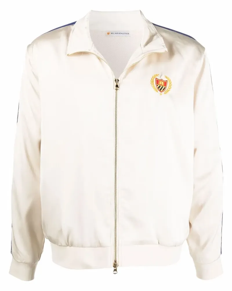 Bel-Air Athletics Sportjacke mit Logo-Streifen - Nude Nude