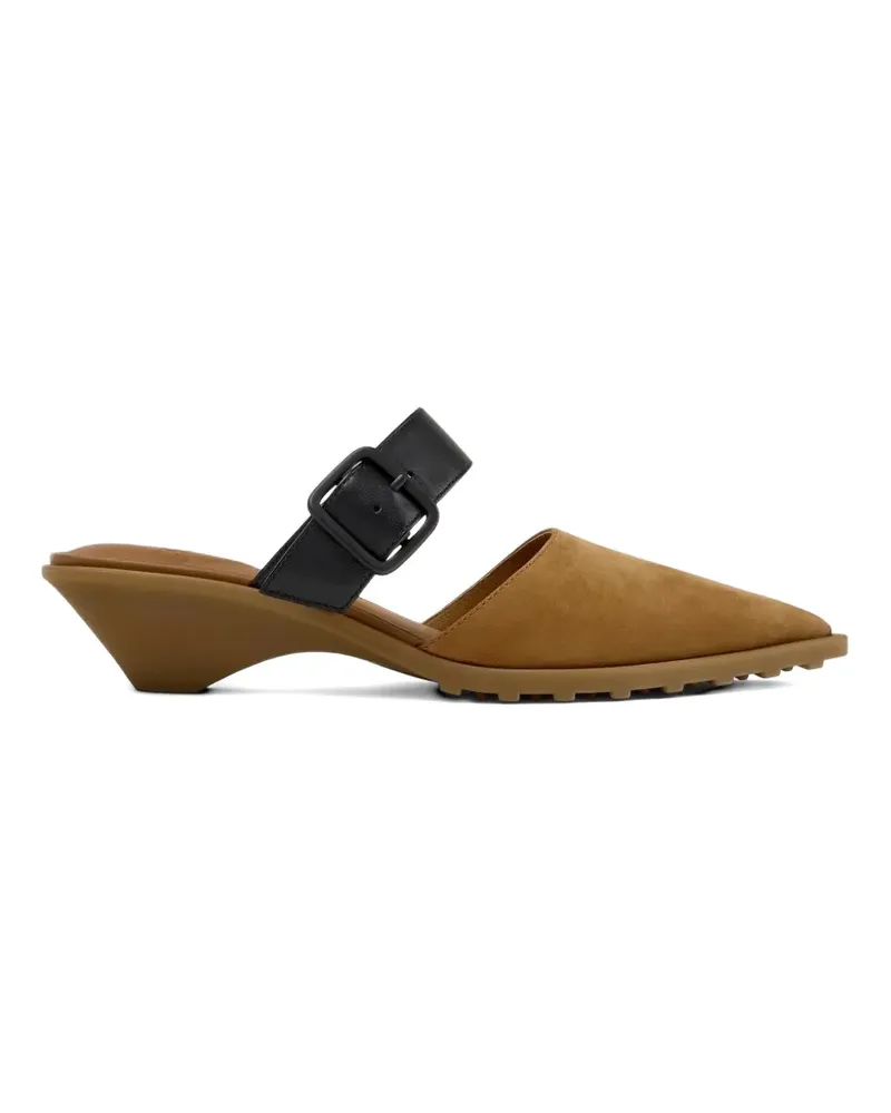 Camper buckle-strap mules - Nude Nude
