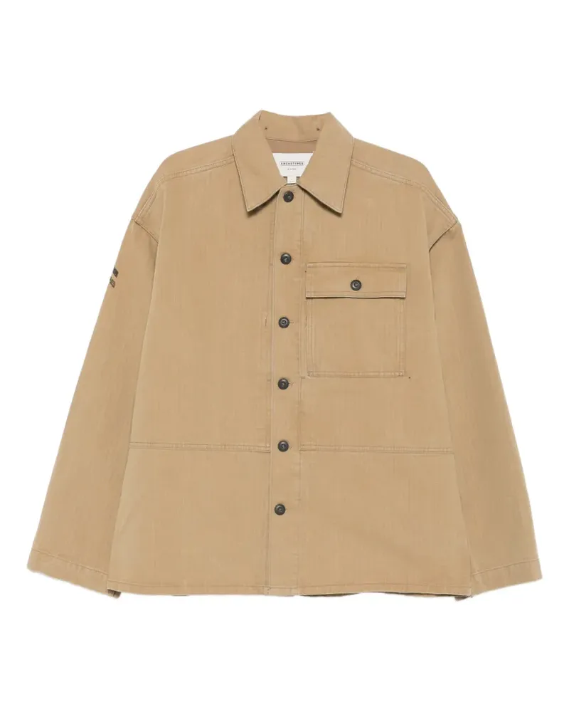 G-STAR RAW herringbone-pattern shirt - Nude Nude