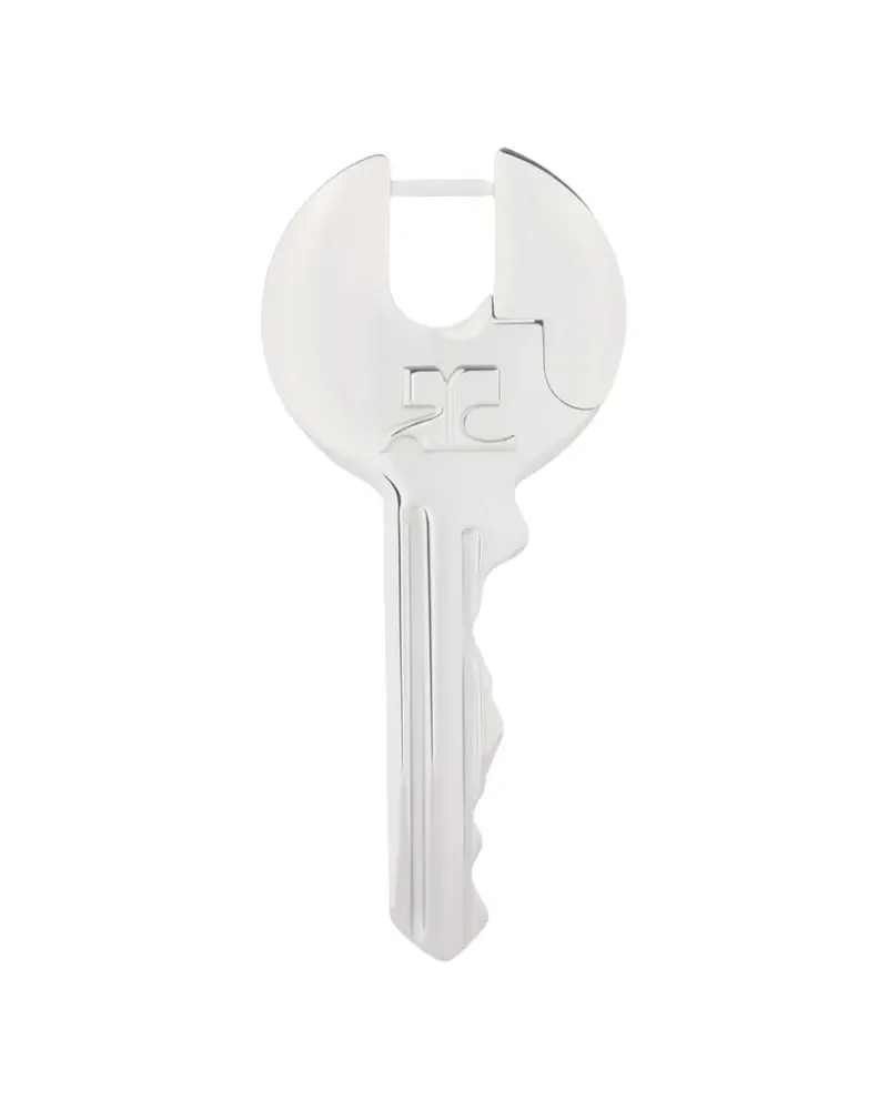 Courrèges Ohrring mit Logo-Gravur - Silber Silber