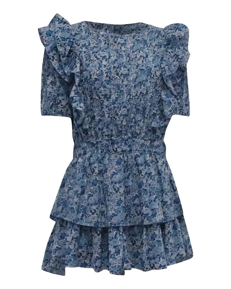 LoveShackFancy x Liberty London Natasha Kleid mit Blumen-Print - Blau Blau
