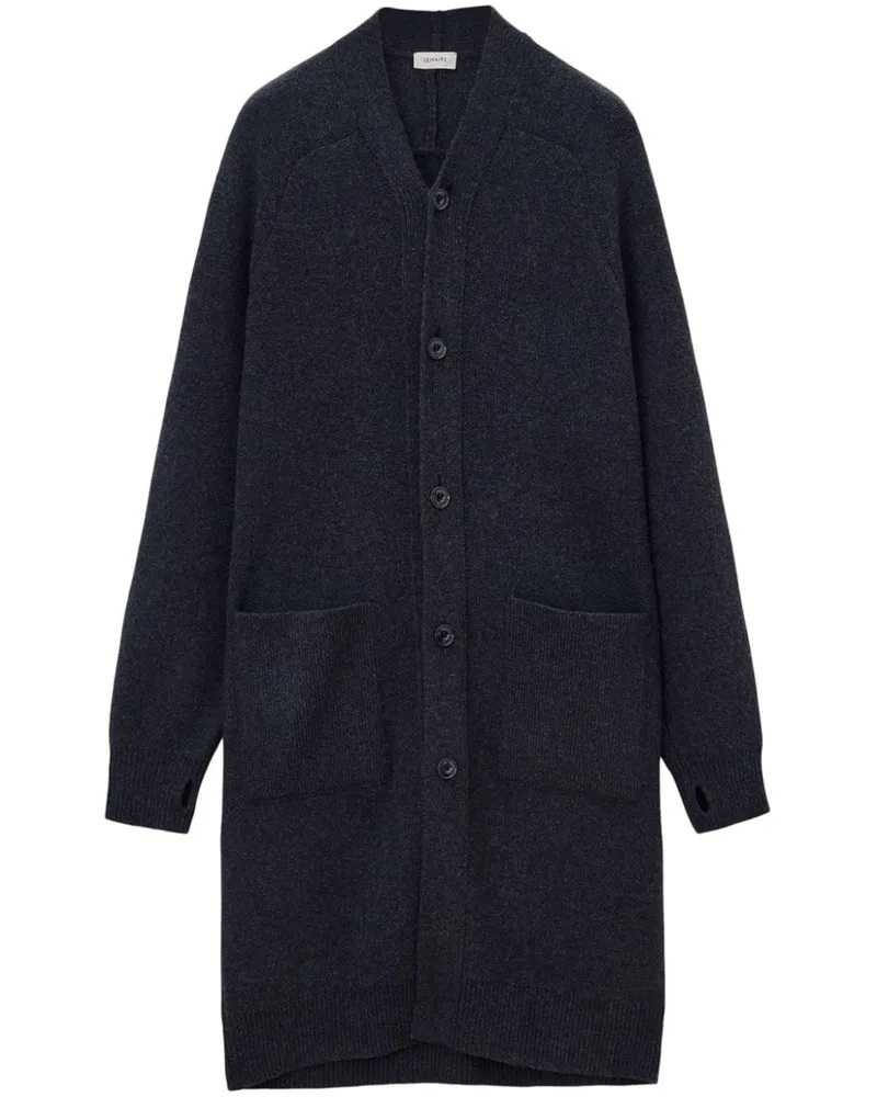 Christophe Lemaire Langer Cardigan mit V-Ausschnitt - Grau Grau