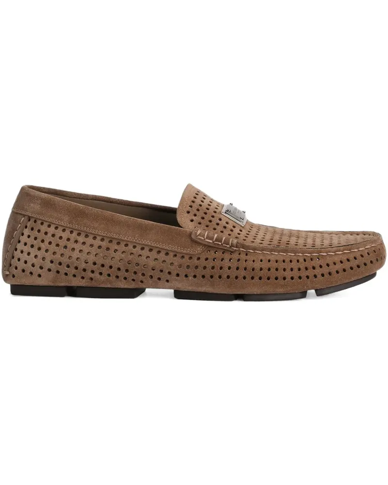 Dolce & Gabbana Perforierte Loafer - Braun Braun