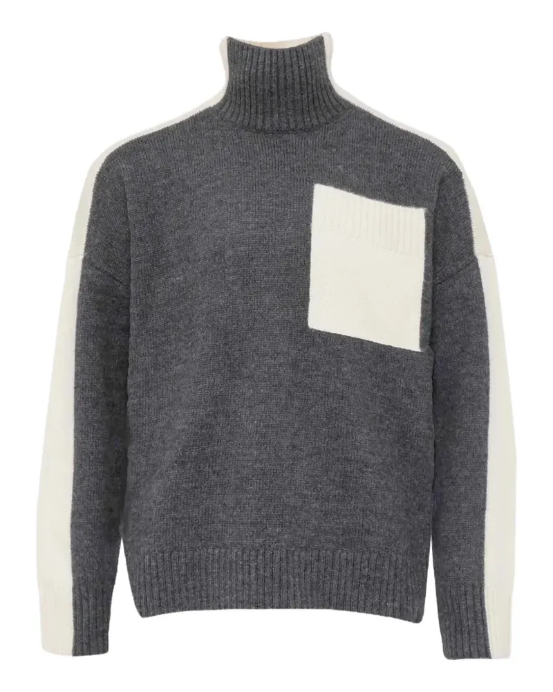 J.W.Anderson Rollkragenpullover mit Einsätzen - Grau Grau