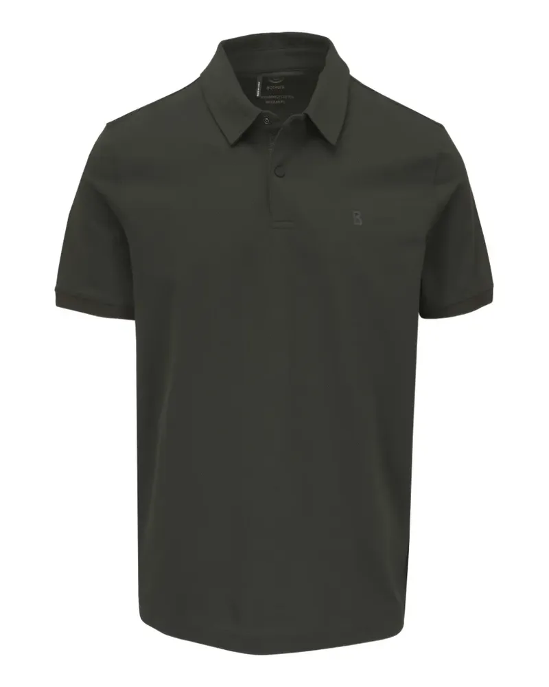 Bogner Timo pique-weave logo-patch polo shirt - Grün Grün