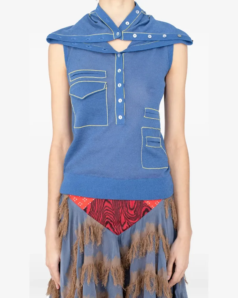 KIKO KOSTADINOV Kreiner top - Blau Blau