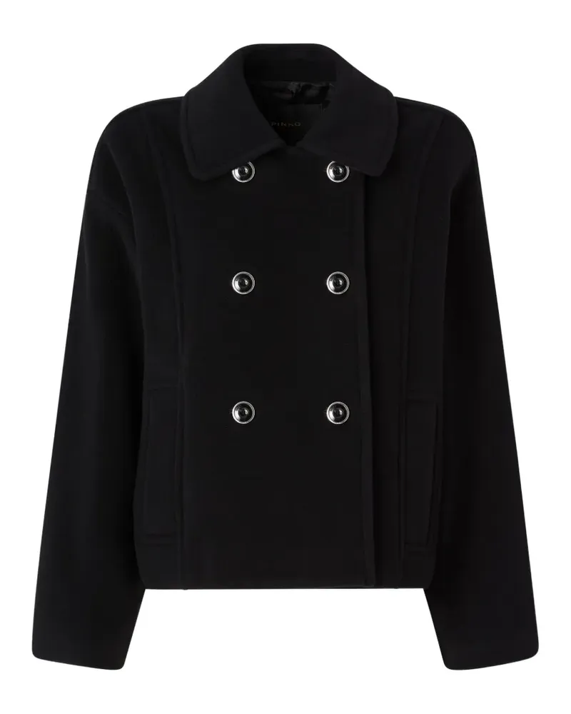Pinko Doppelreihiger Mantel - Schwarz Schwarz