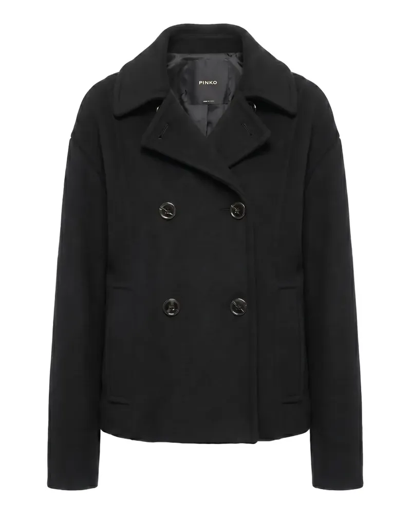 Pinko double-breasted wool coat - Schwarz Schwarz