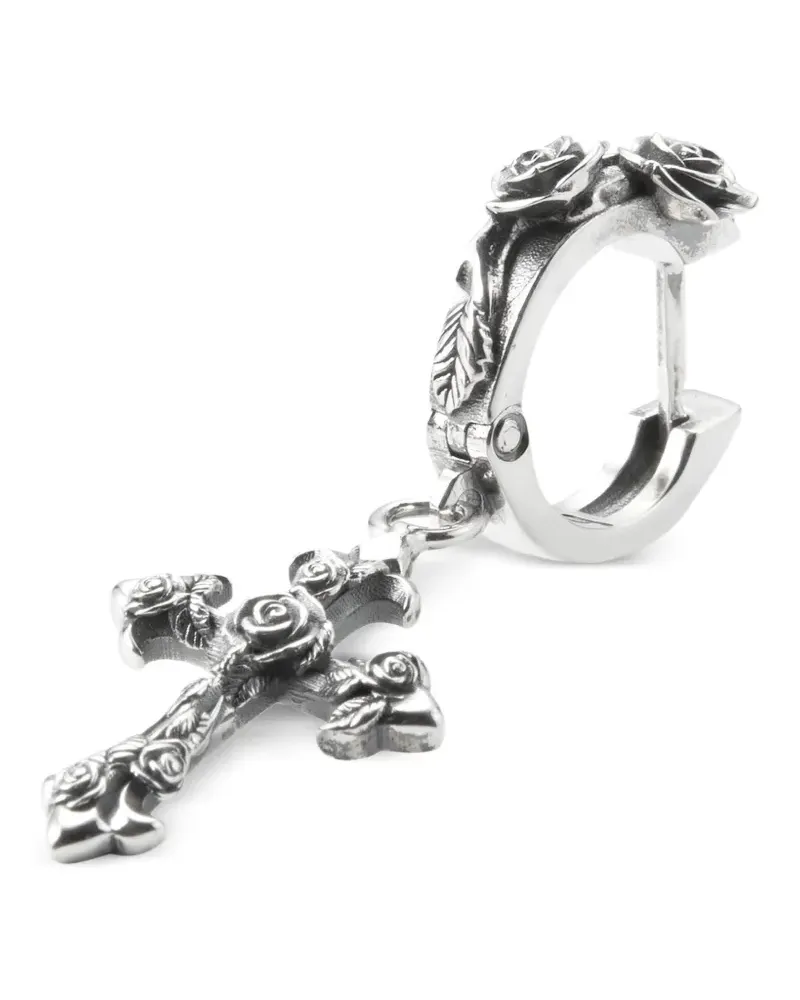 Emanuele Bicocchi Rose Cross Ohrring - Silber Silber