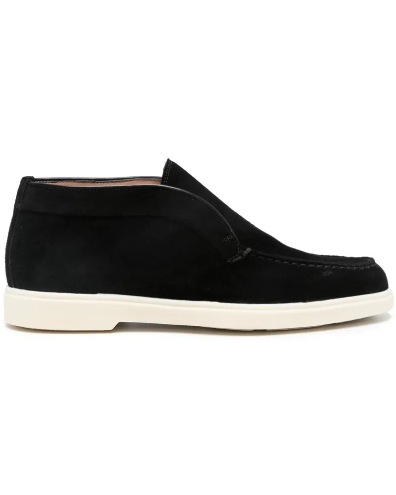 Santoni Loafer aus Wildleder - Schwarz Schwarz