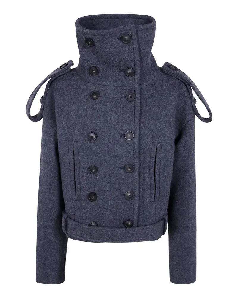 7 for all mankind double-breasted coat - Grau Grau