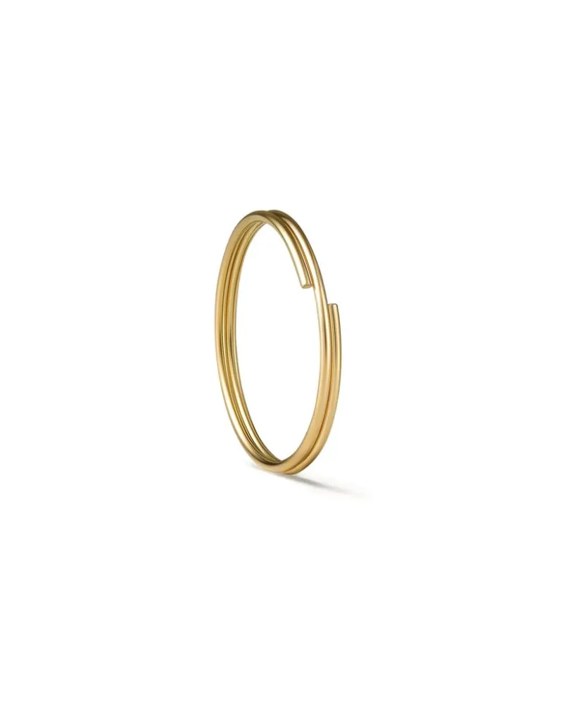 SHIHARA 18kt Double Hoop 20 Gelbgoldcreole Gold