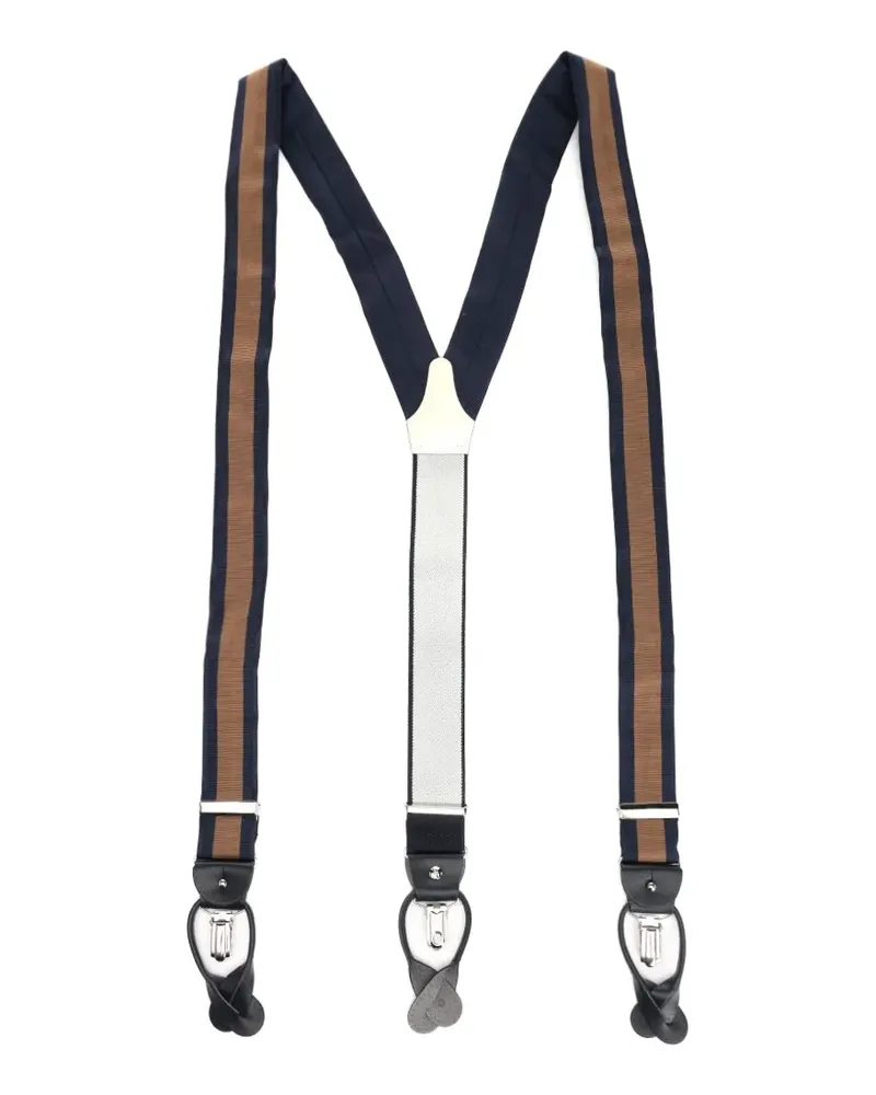 Al Duca D’Aosta 1902 regimental-stripe braces - Nude Nude
