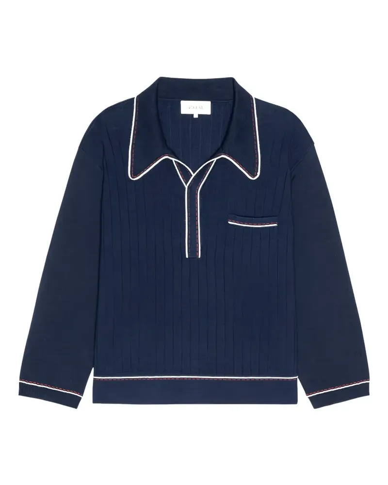 The Great The Menswear Tipping polo sweater - Blau Blau