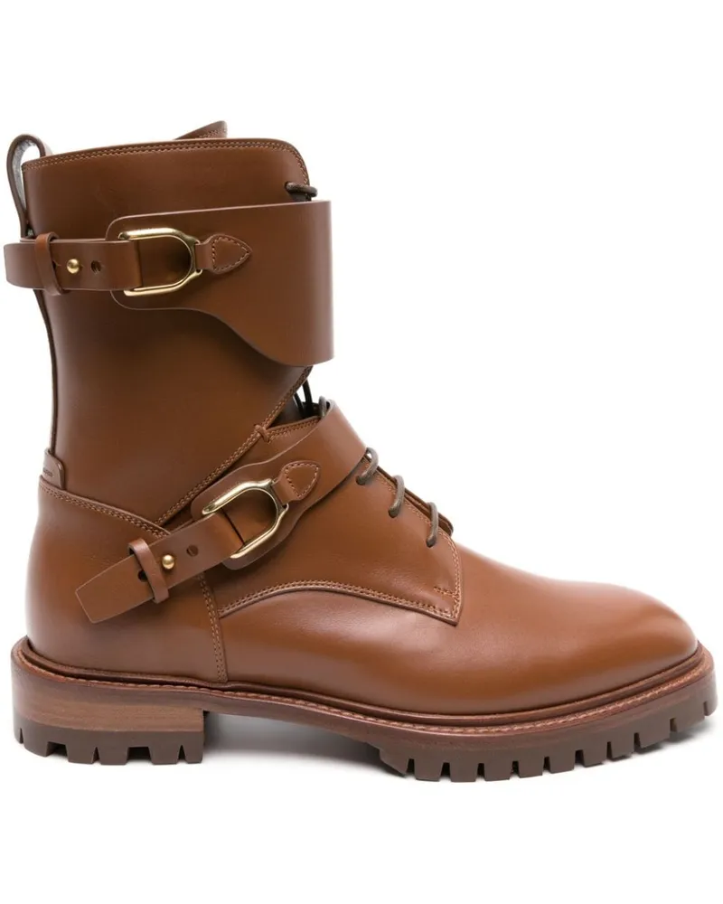 Ralph Lauren Marlie Welington Stiefel - Braun Braun
