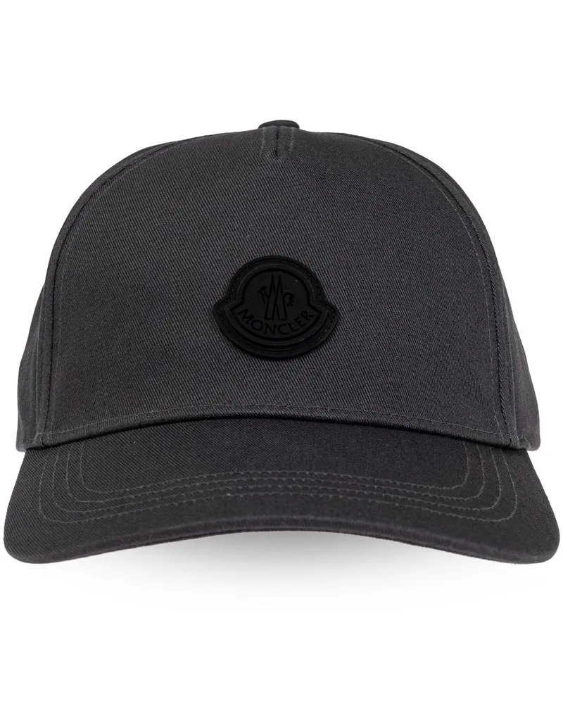 Moncler Baseballkappe mit Logo-Applikation - Grau Grau