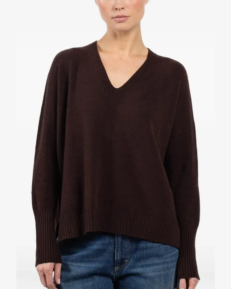 KONTATTO V-neck sweater - Braun Braun