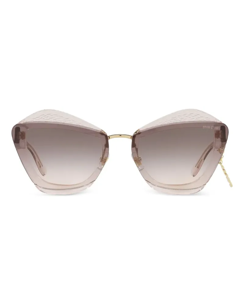 Miu Miu Sonnenbrille mit Butterfly-Gestell - Braun Braun