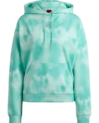 HUGO BOSS Batik-Hoodie aus Frottee Blau