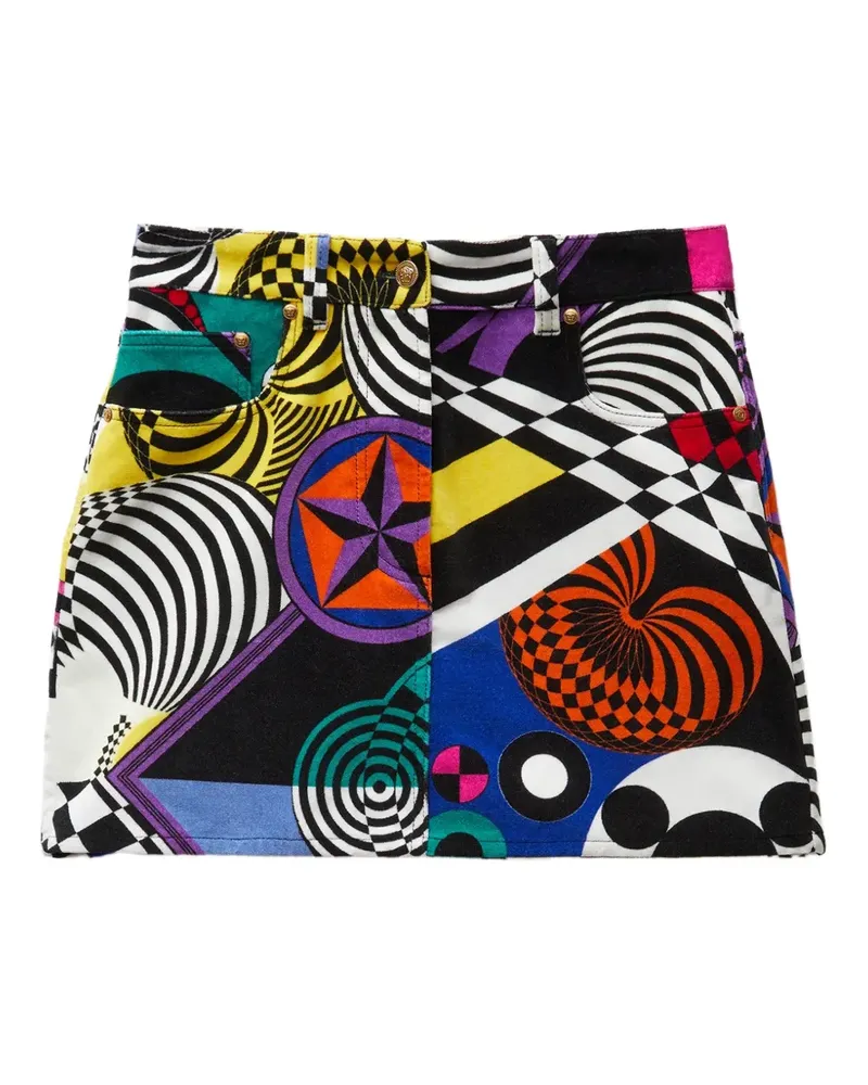 Versace Minirock mit Print - Schwarz Schwarz