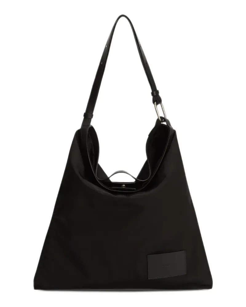 Jil Sander Soft Rolled Schultertasche - Schwarz Schwarz