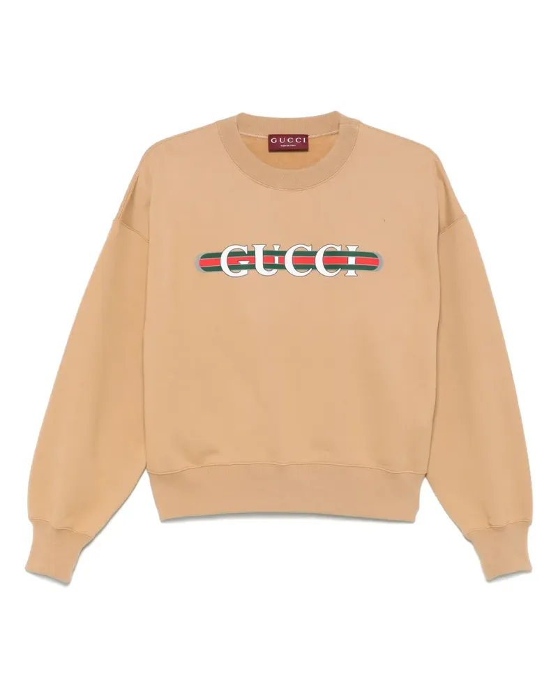 Gucci Sweatshirt mit Logo-Print - Braun Braun