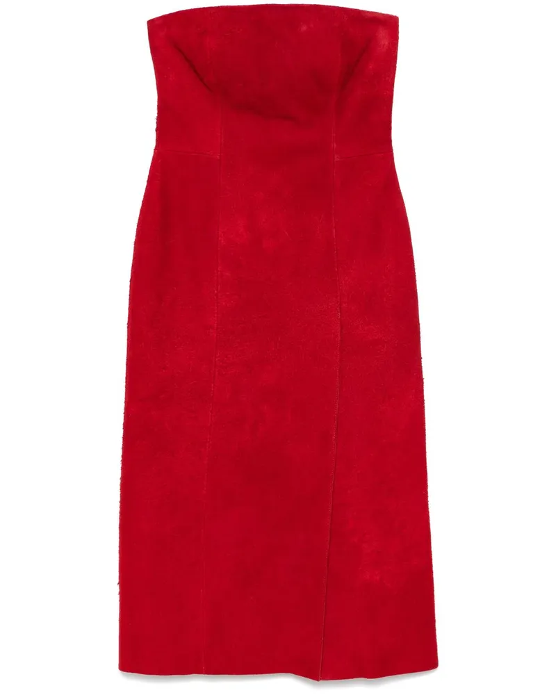 Alexander McQueen Minikleid aus Wildleder - Rot Rot