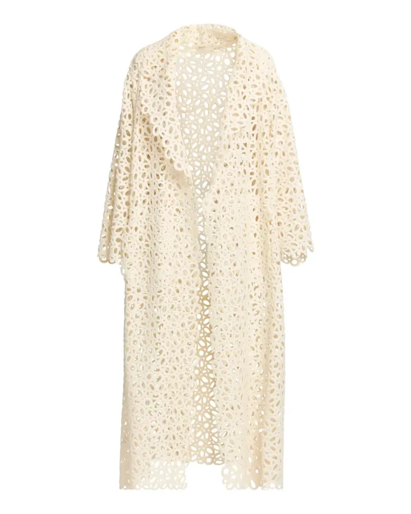 Elie Saab Macramé-Mantel - Nude Nude