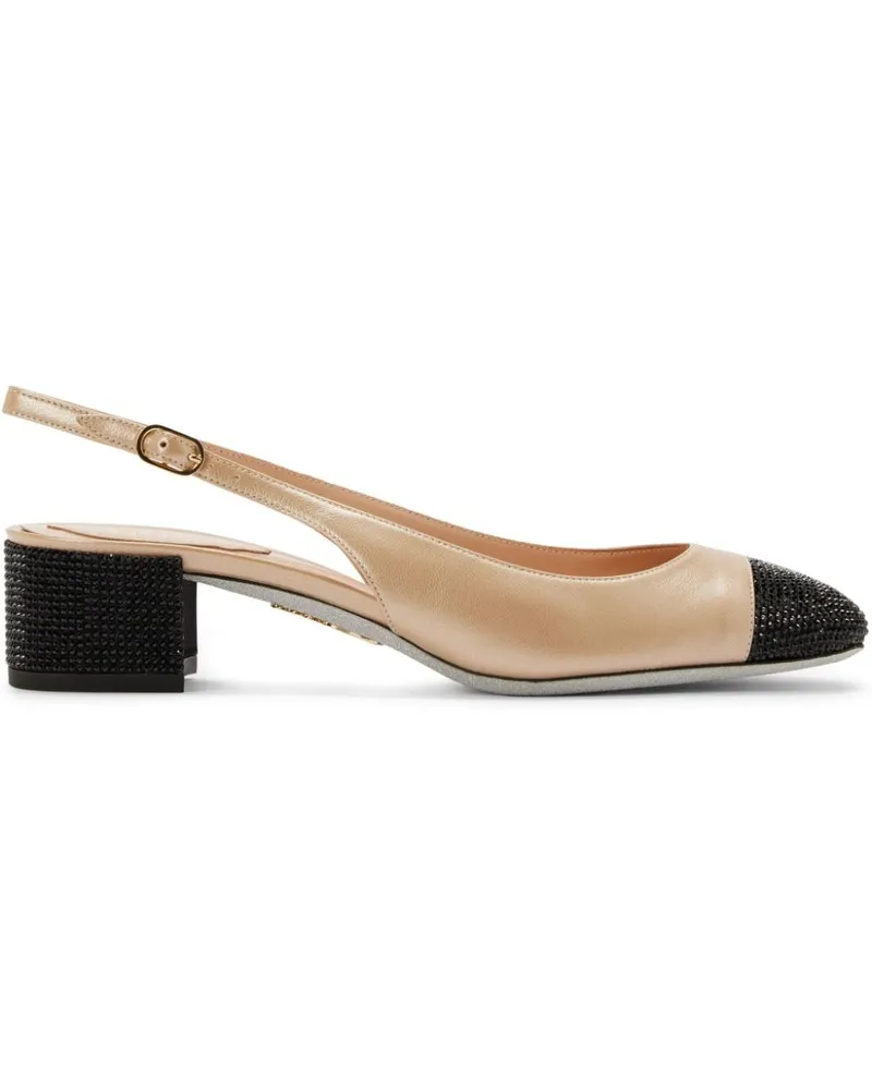 René Caovilla Kristen Slingback-Pumps 40mm - Nude Nude