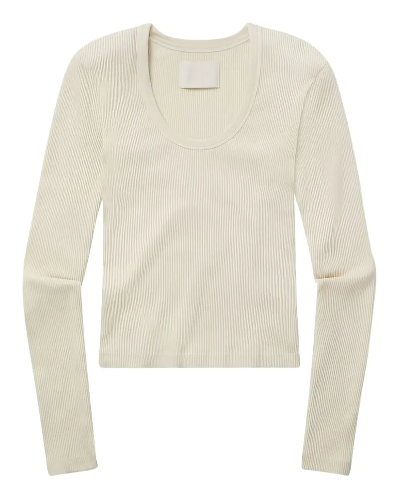 Citizens of humanity Geripptes Mara T-Shirt mit U-Ausschnitt - Nude Nude