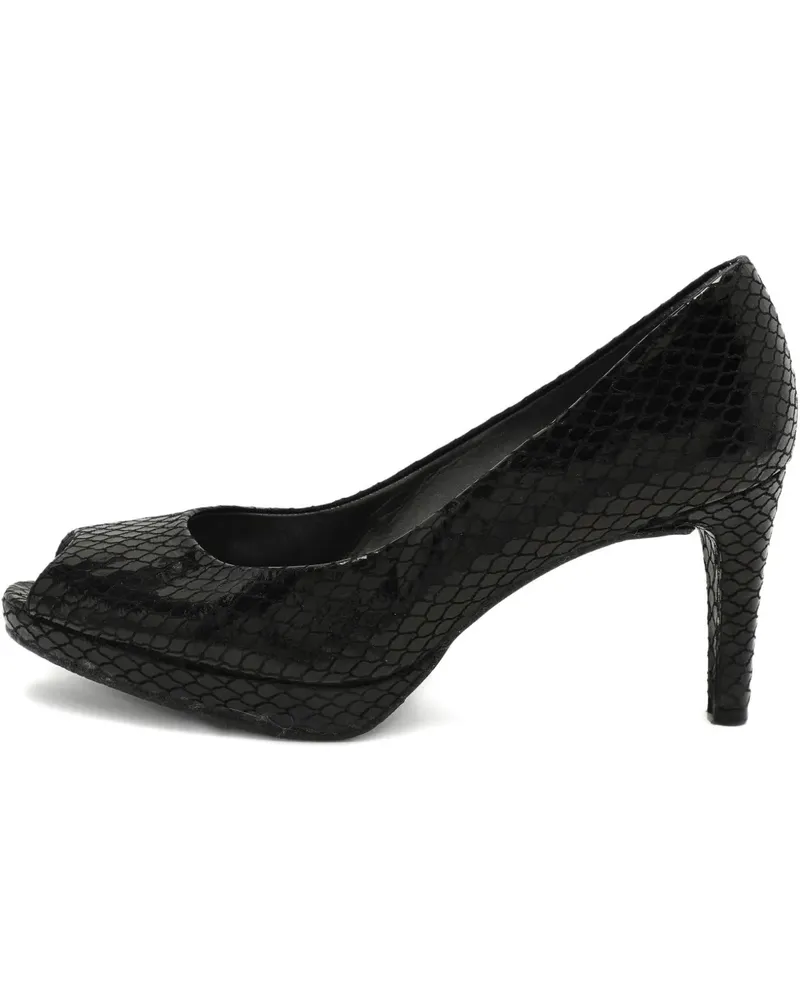 Stuart Weitzman Pumps mit Python-Effekt - Schwarz Schwarz