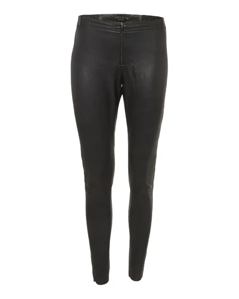 Alice + Olivia leather skinny trousers - Schwarz Schwarz